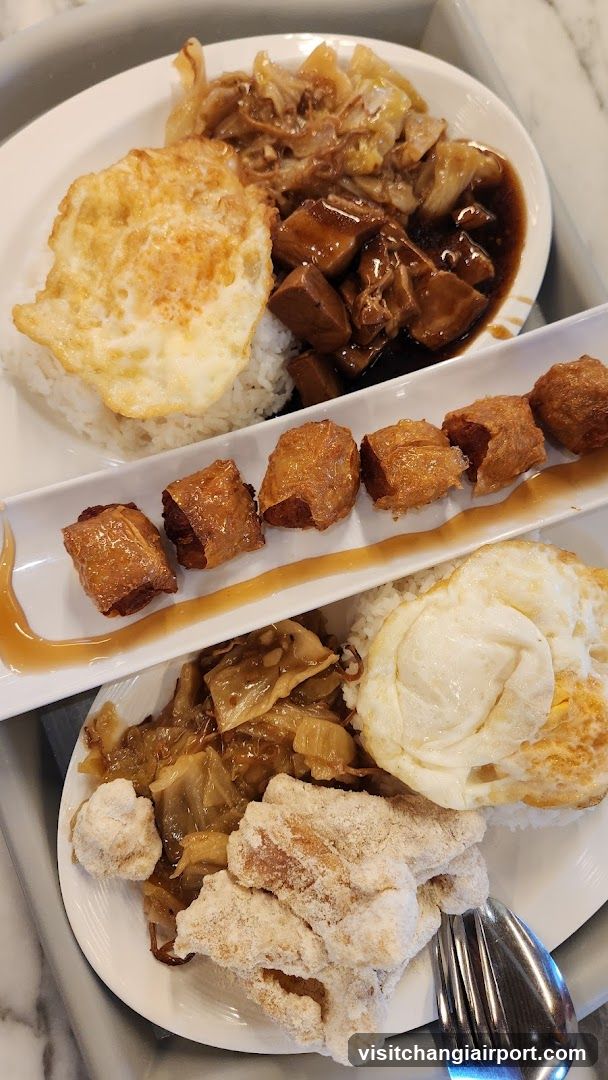 Food Tray with Fried Rice and Sides