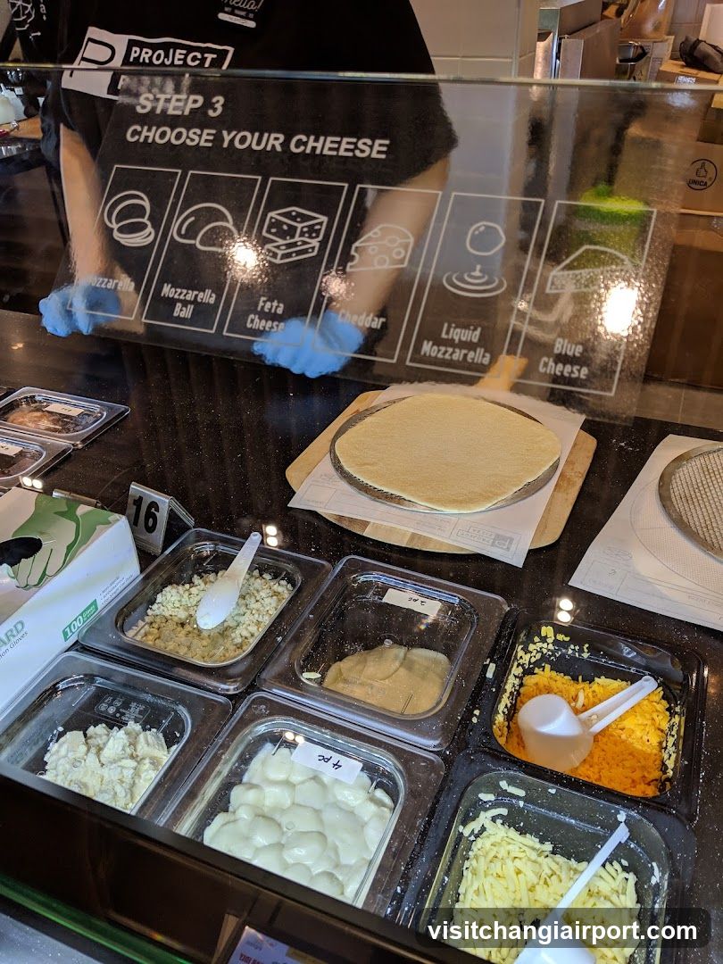 Pizza Cheese Selection Display