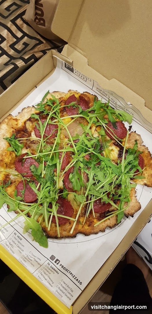 Pizza with Arugula and Salami