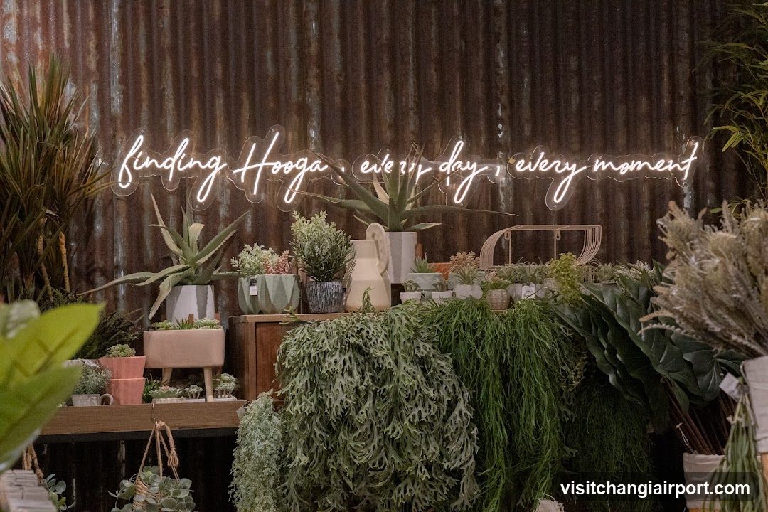 Neon Signage in Plant Shop Interior