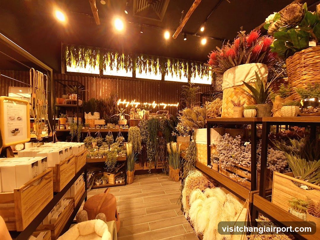 Interior of a botanical shop or plant store