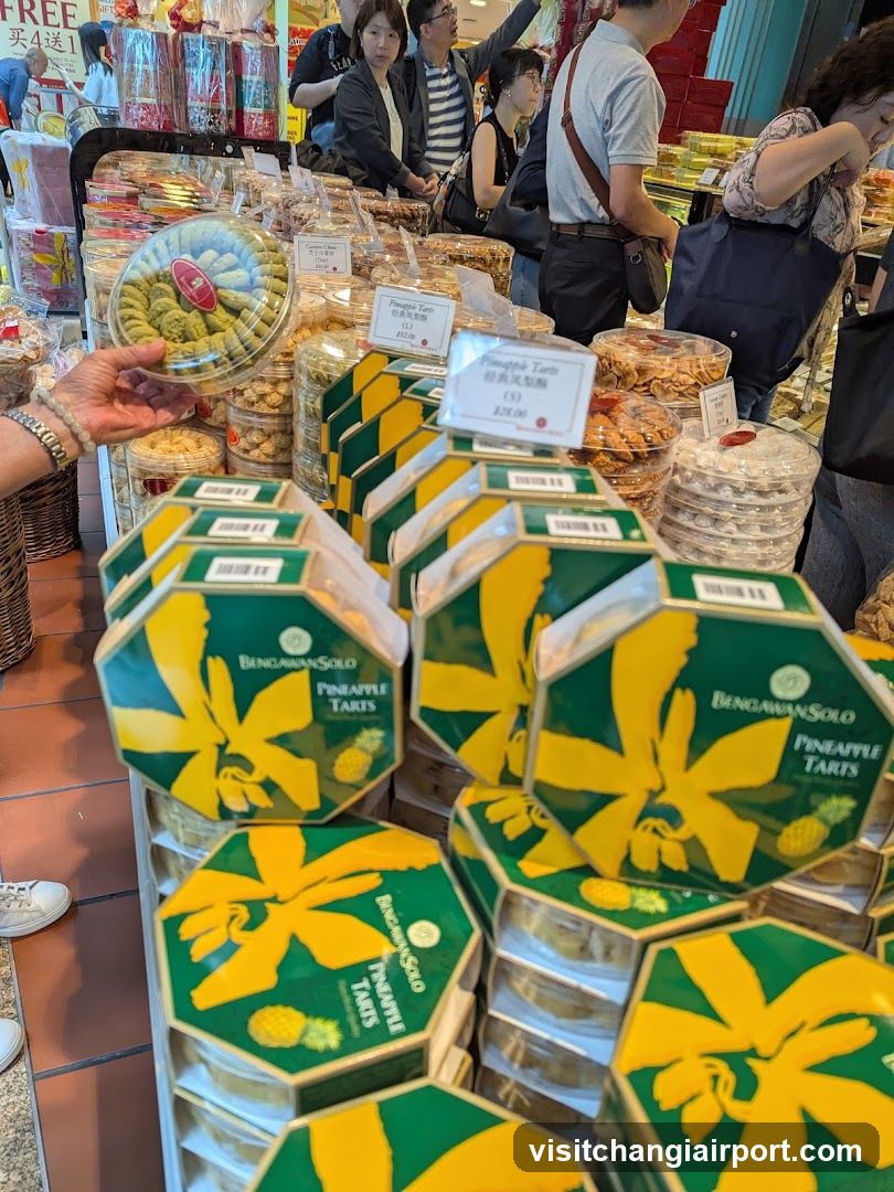 Bakery Display with Pineapple Tarts