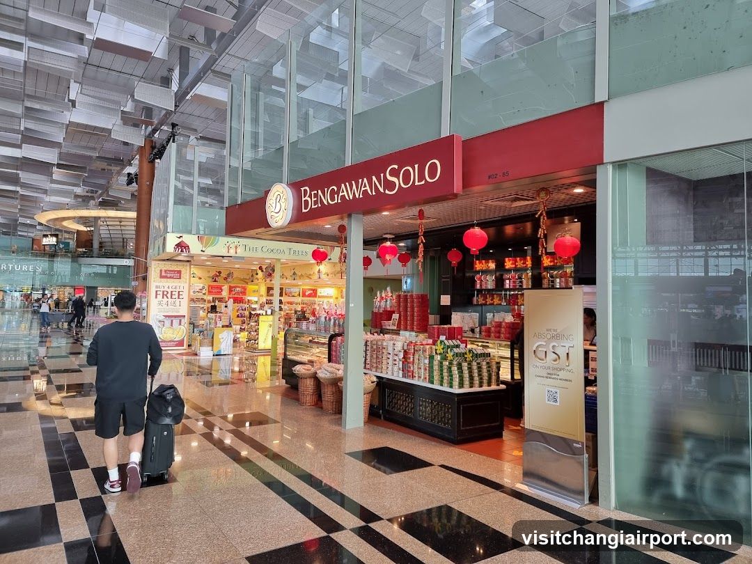 Airport Terminal Interior with Bengawan Solo Storefront
