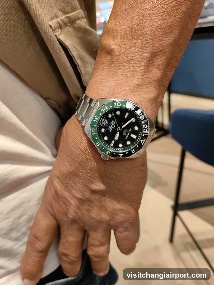 Watch on wrist