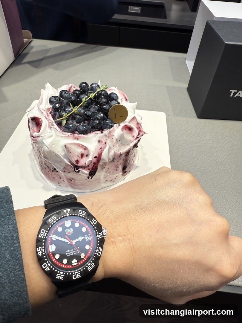 Watch and Cake on Table