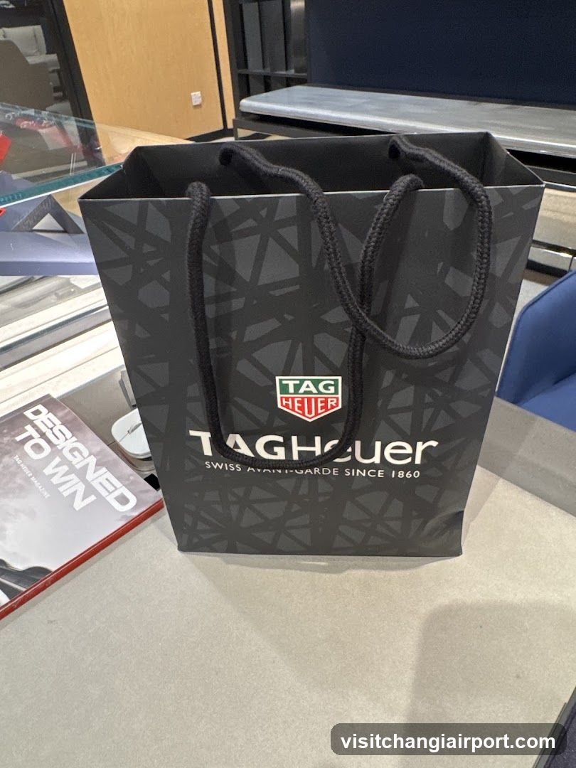 Tag Heuer Shopping Bag on Counter