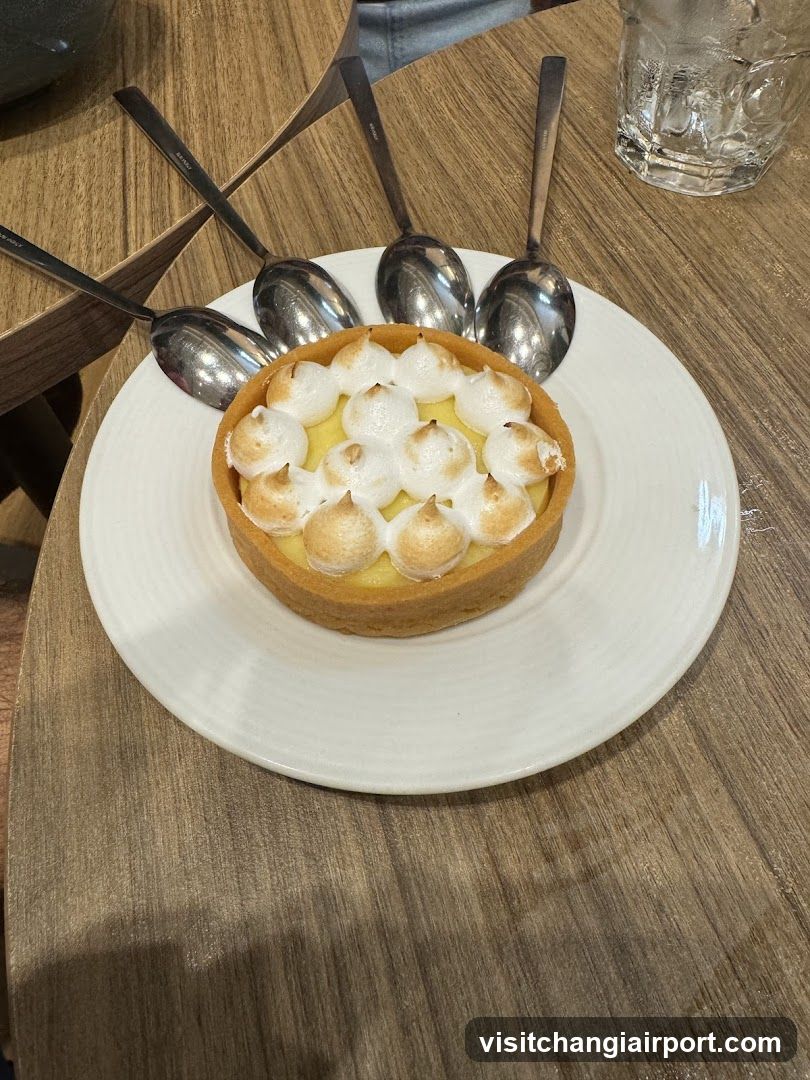Meringue Tart on White Plate
