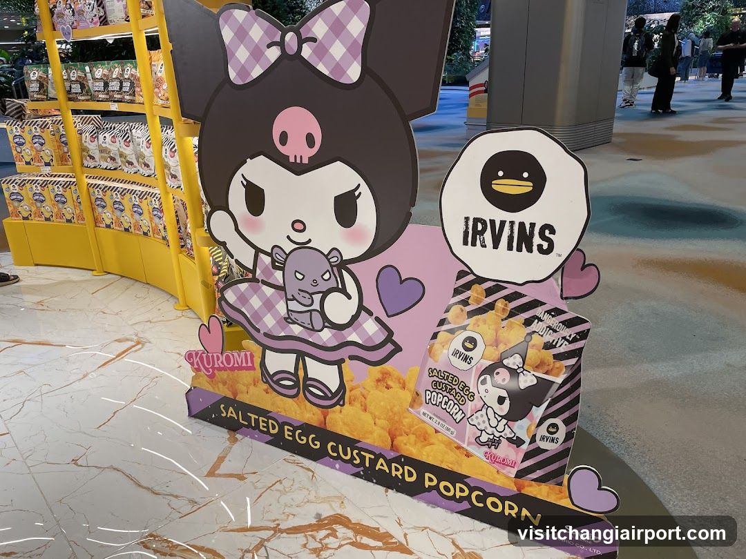Kuromi Salted Egg Custard Popcorn Display