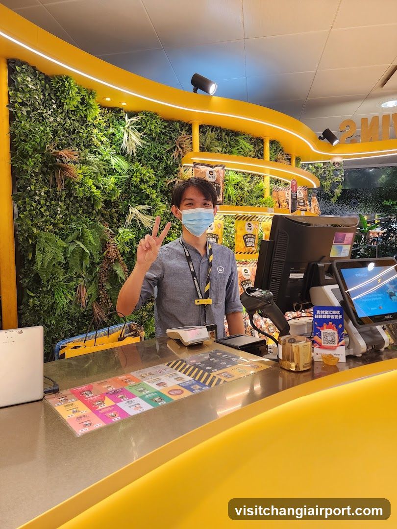 Staff at checkout counter