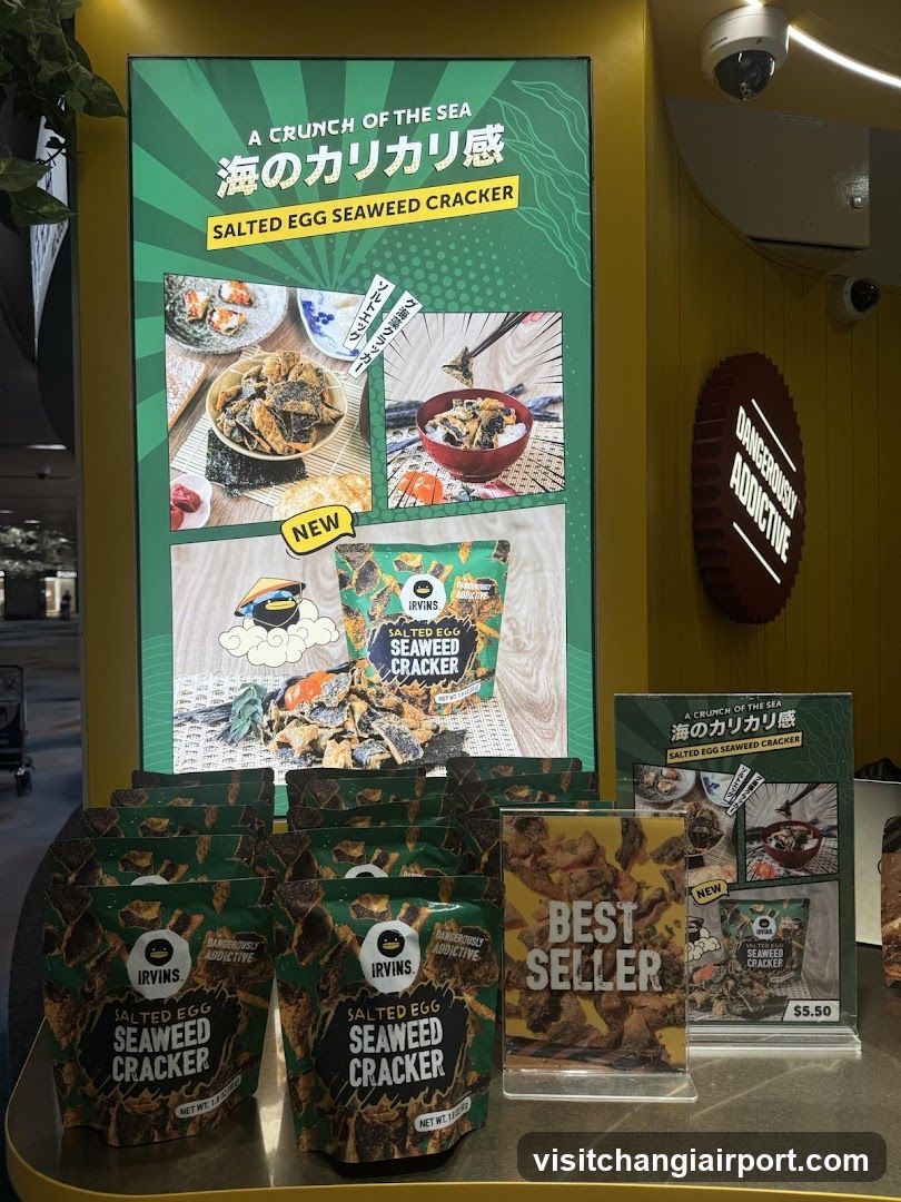 Irvin's Salted Egg Seaweed Cracker Display