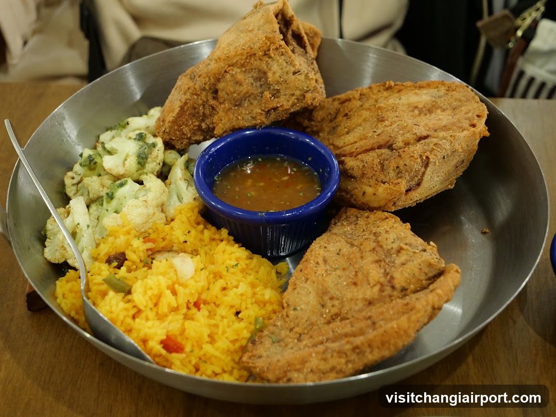 Fried Fish and Rice Platter