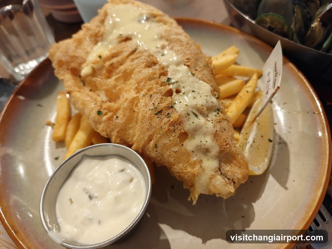 Fish and Chips with Melted Cheese
