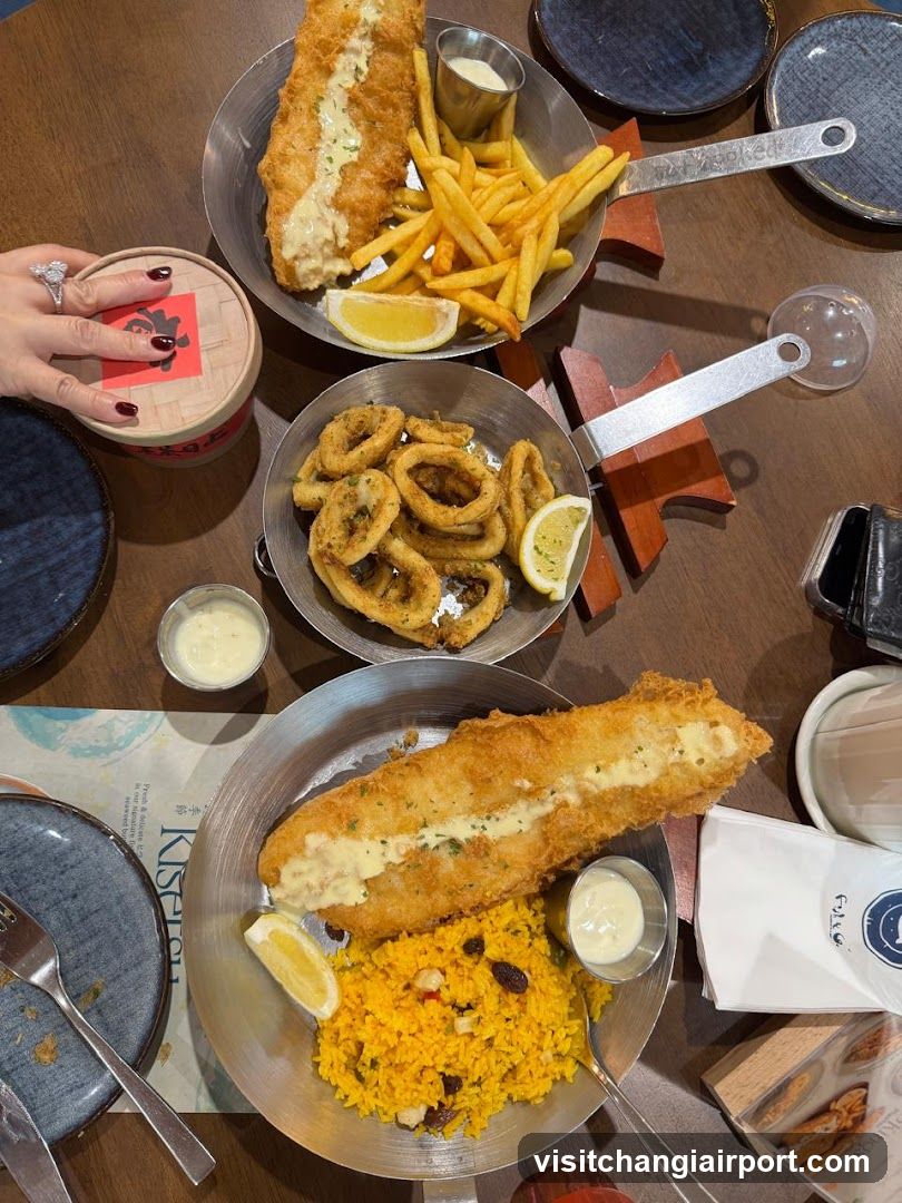 Fish and Chips Meal Spread