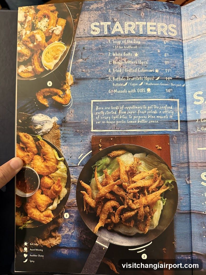 Starters Menu Page