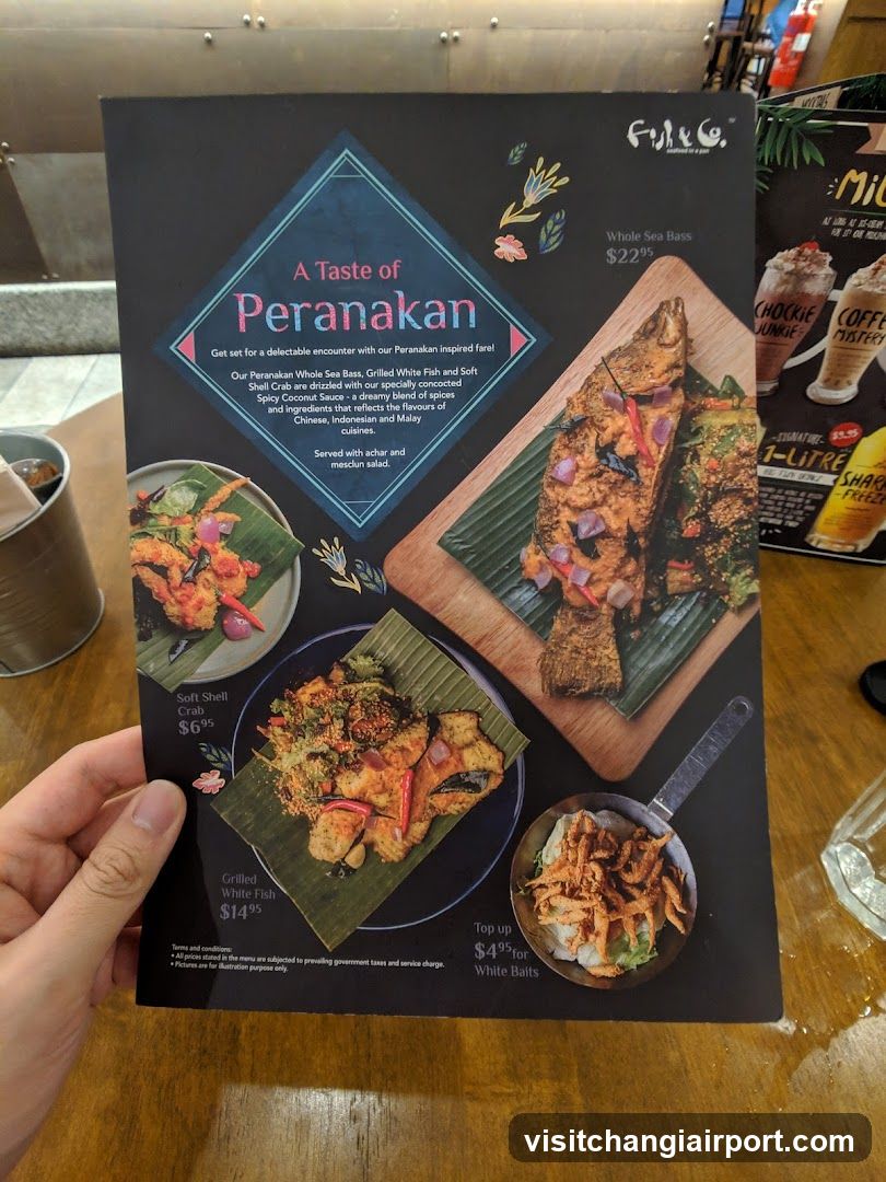 A Taste of Peranakan Menu Page