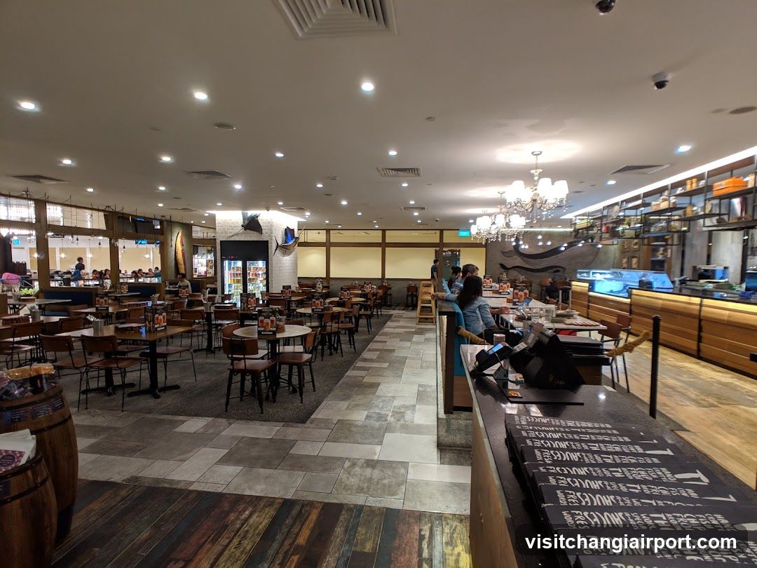 Restaurant Interior with Bar and Dining Area