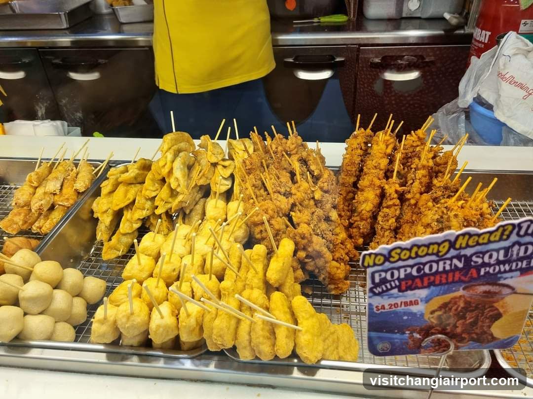 Fried Seafood and Snacks Display