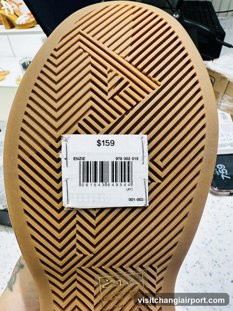 Enzie Shoe Sole with Price Tag