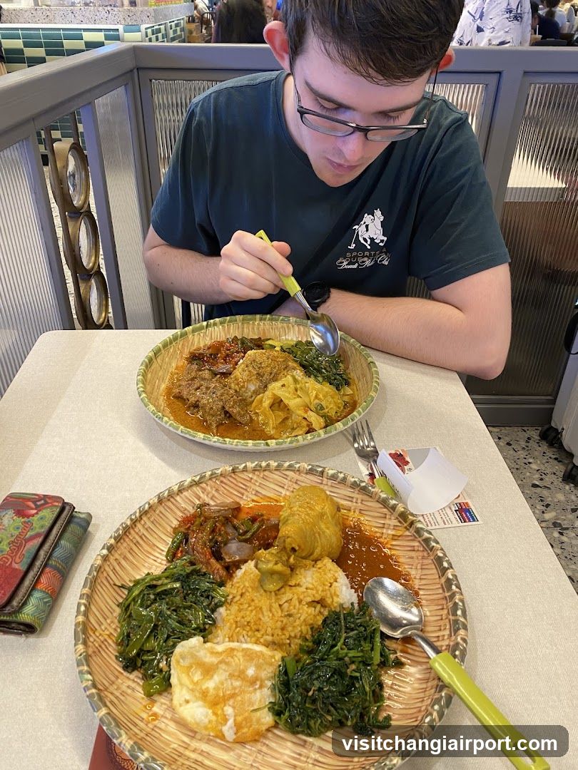 Dining at a restaurant