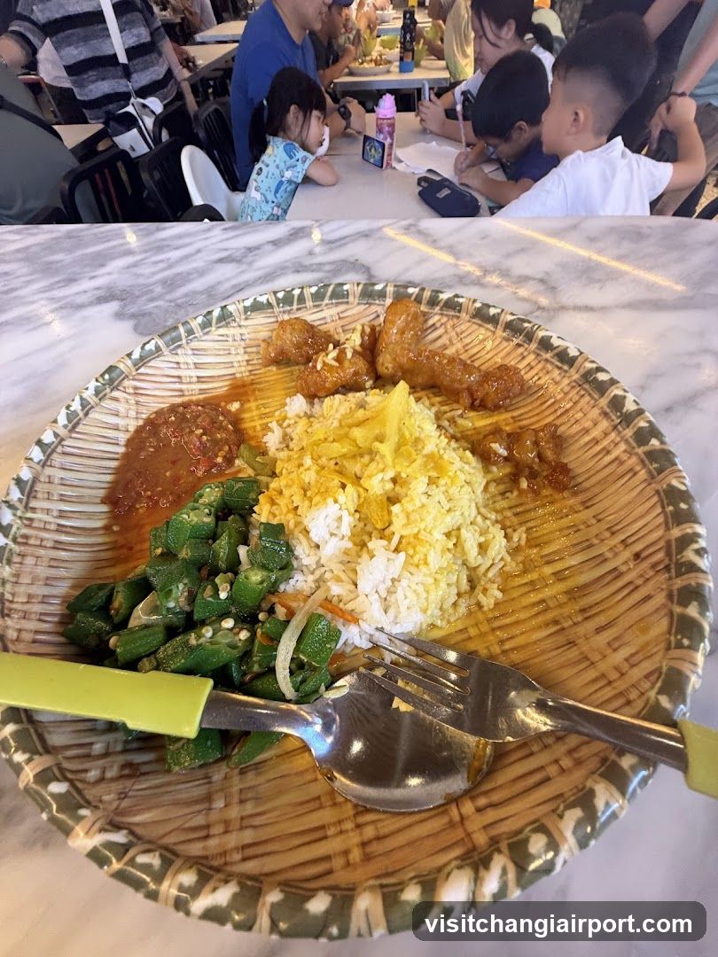 Food Plate with Children in Background