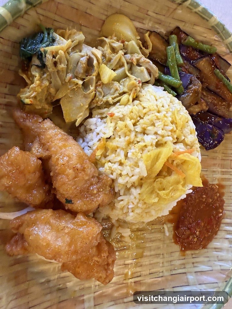 Rice Bowl with Fried Chicken and Vegetables