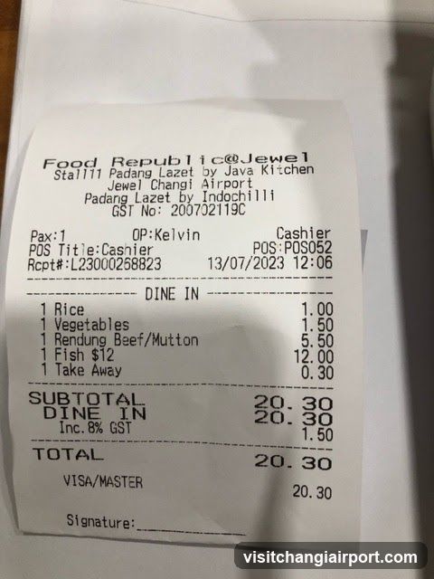 Food Republic Receipt