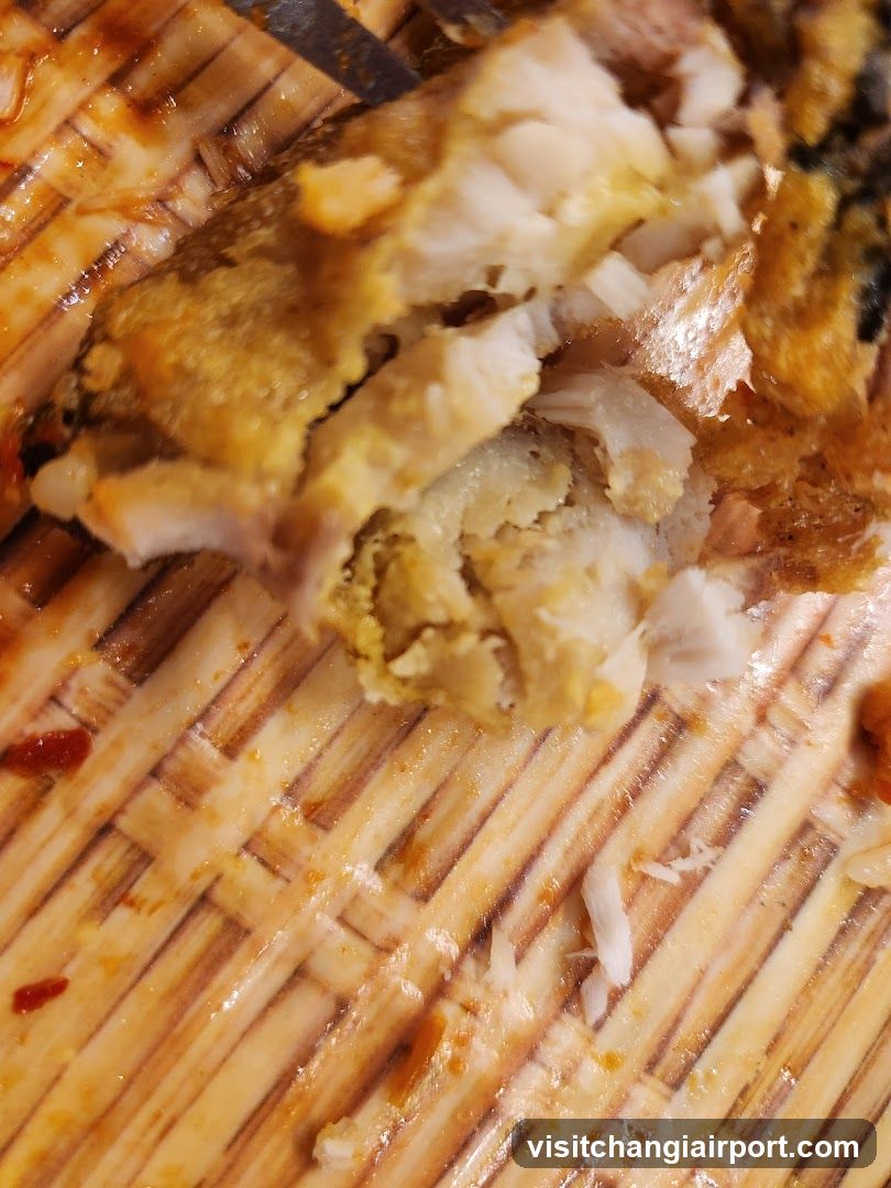 Fried Fish on Bamboo Mat