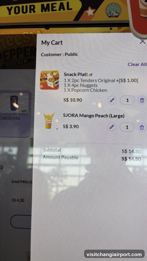 Fast Food Cart Screen
