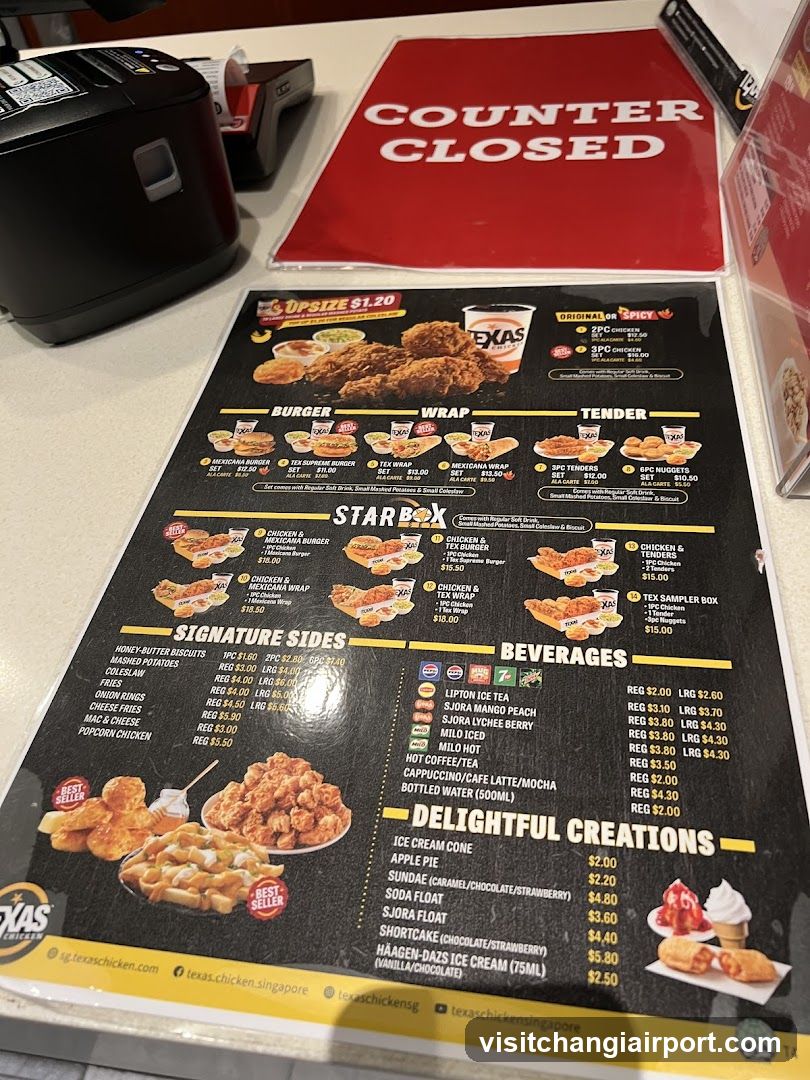 Texas Chicken Menu