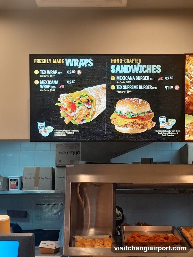 Tex's Food King Menu Board