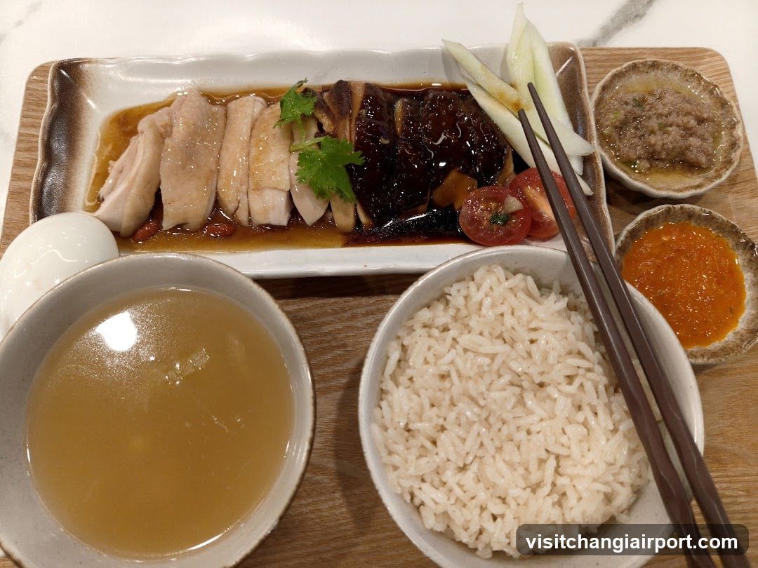 Chinese Meal with Rice and Soup