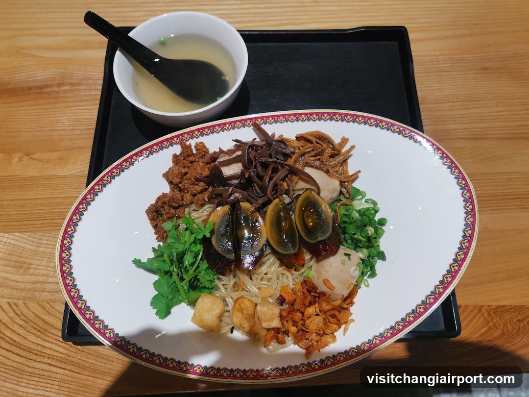 Noodle Dish with Pickled Eggs and Toppings