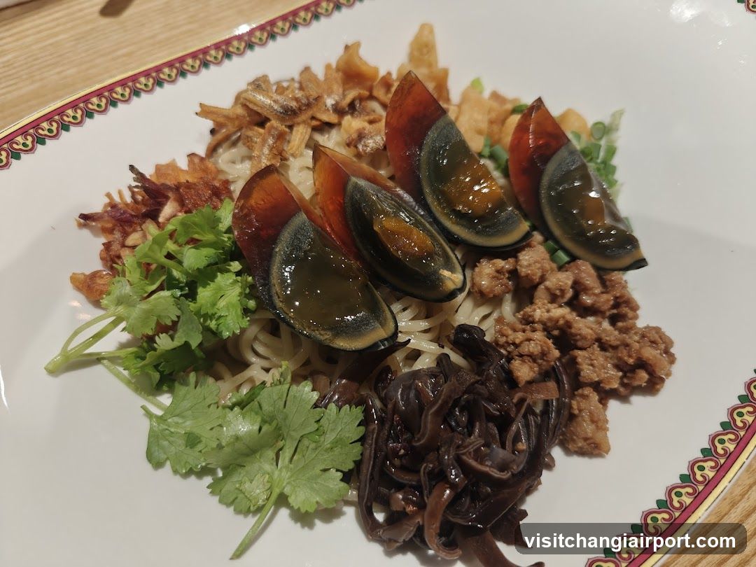 Egg and Meat Noodle Dish