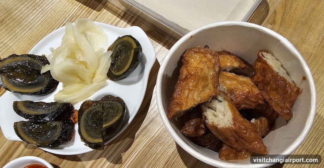 Food items on table