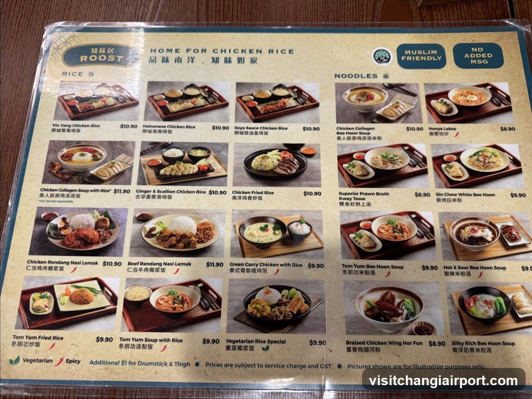 Roost Home for Chicken Rice Menu