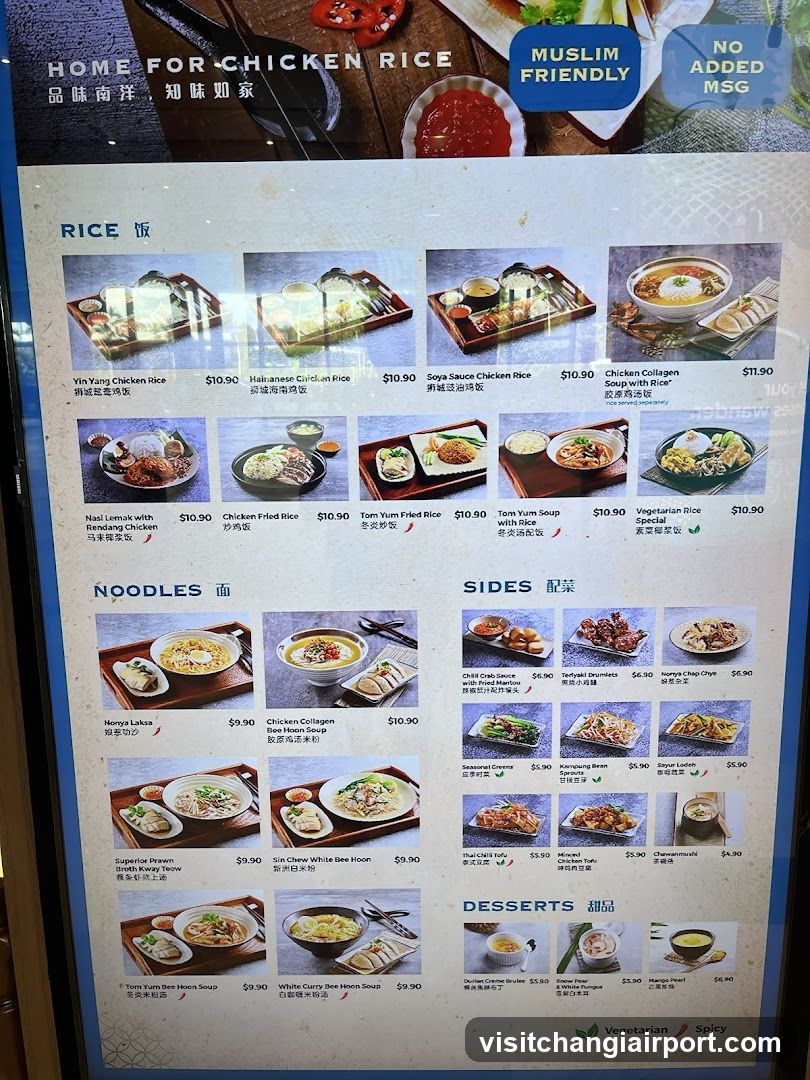 Home for Chicken Rice Menu