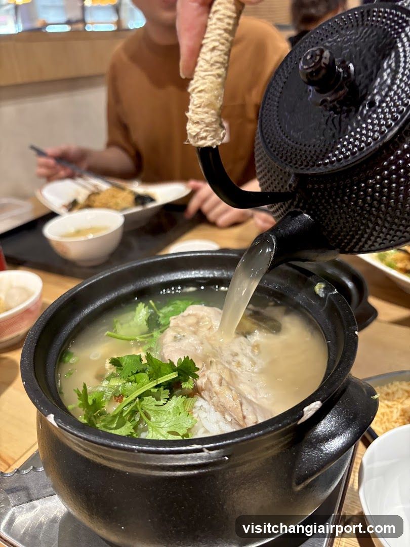 Pouring Broth into Clay Pot