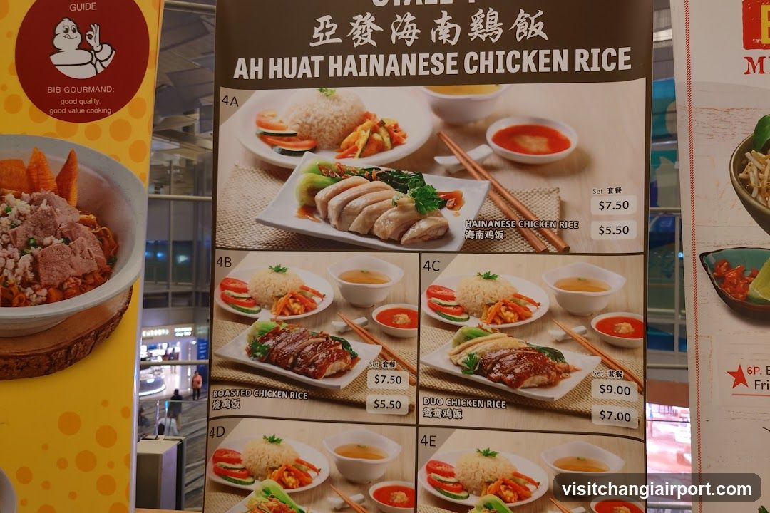 Ah Huat Hainanese Chicken Rice Menu Board