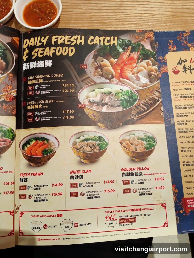 Daily Fresh Catch & Seafood Menu