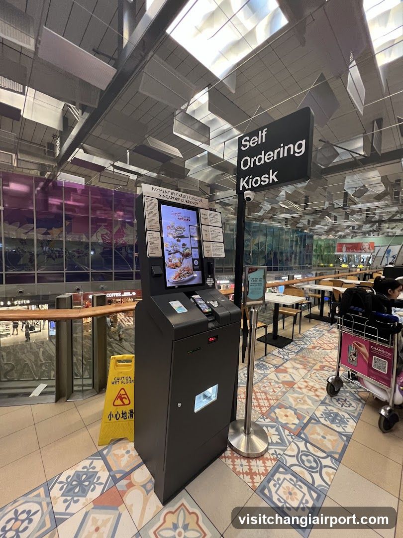 Self Ordering Kiosk in Airport Terminal