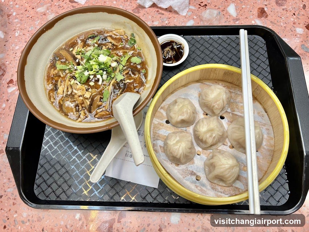 Dumpling and Soup Bowl Meal