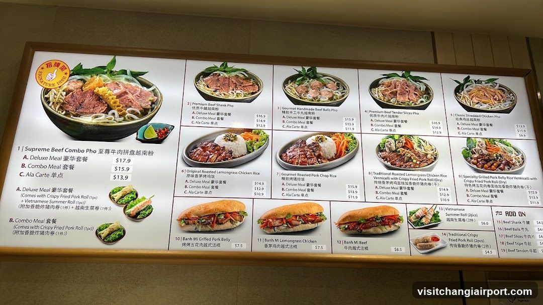 Pho and Vietnamese Cuisine Menu Board