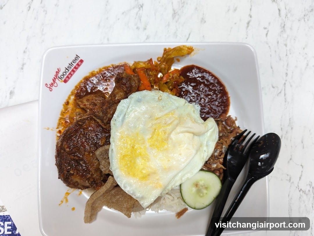 Nasi Lemak with Fried Egg and Curry