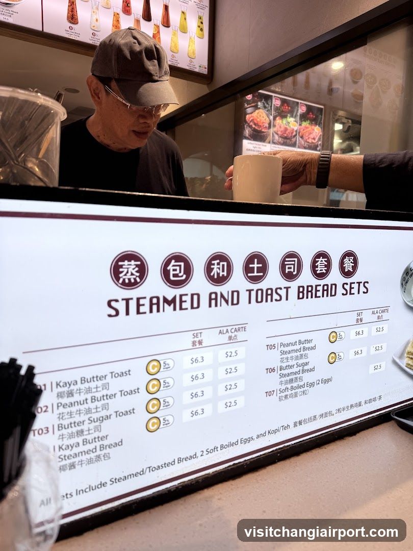Steamed and Toast Bread Sets Menu Display