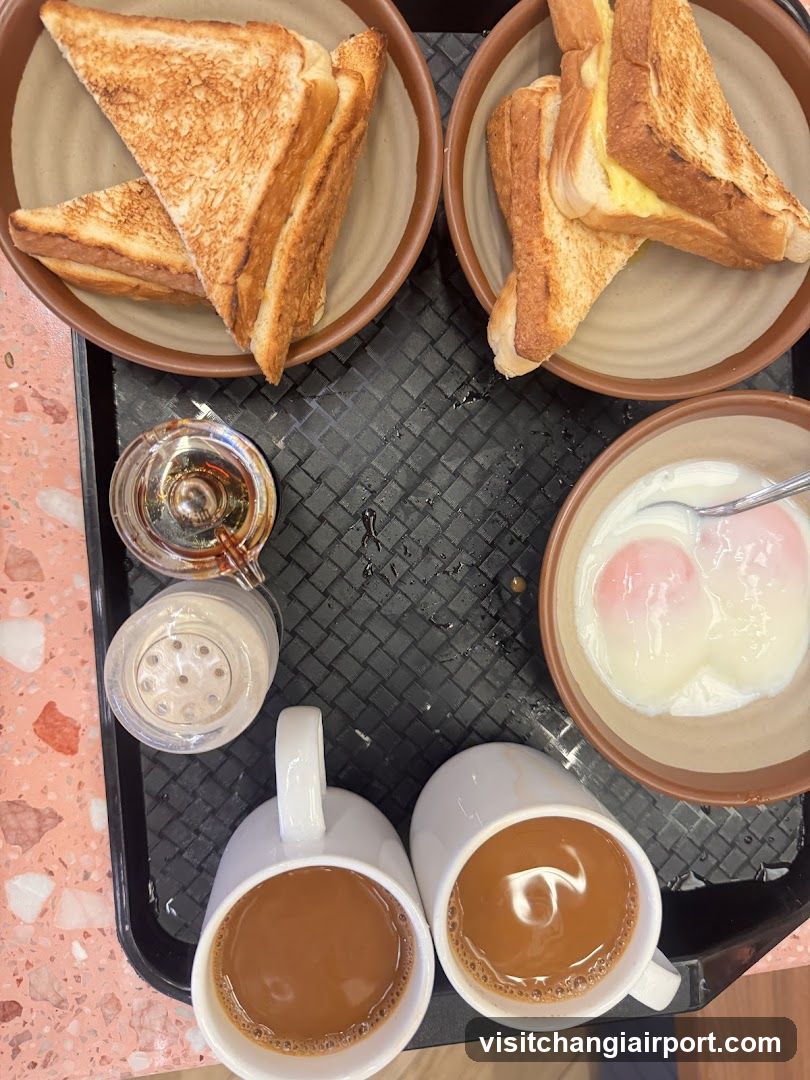 Breakfast Tray with Toast and Coffee