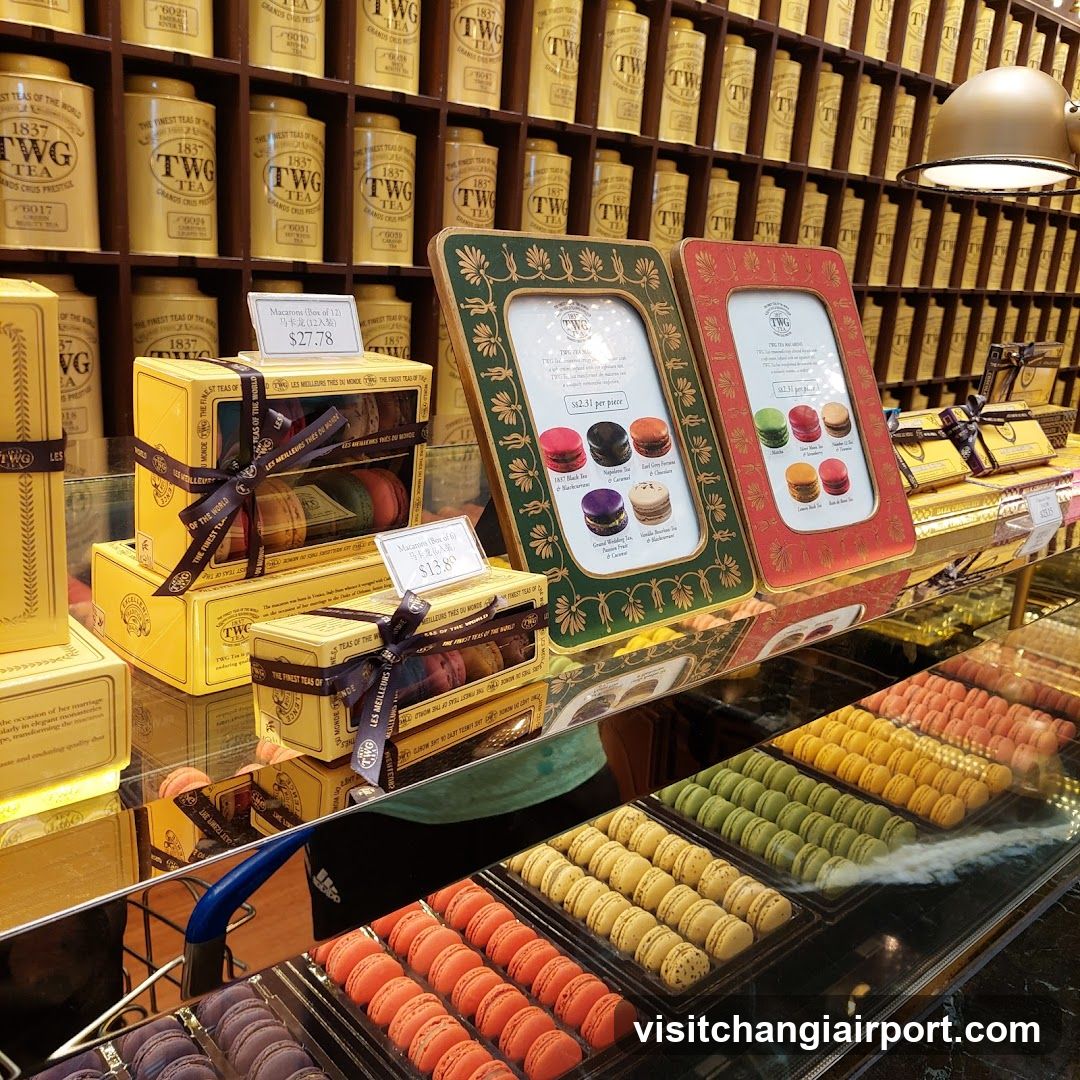 TWG Tea and Macaron Display