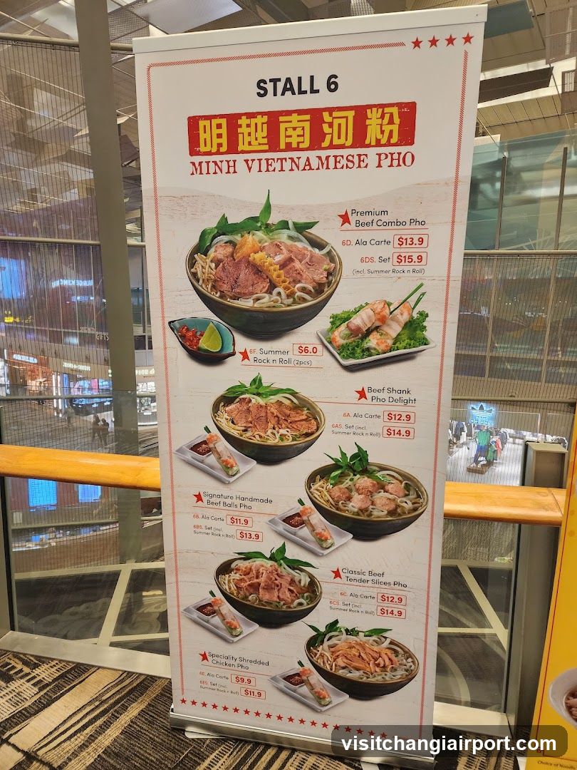Minh Vietnamese Pho Menu Board