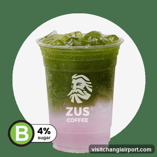 Zus Coffee Matcha Latte with Pink Layer