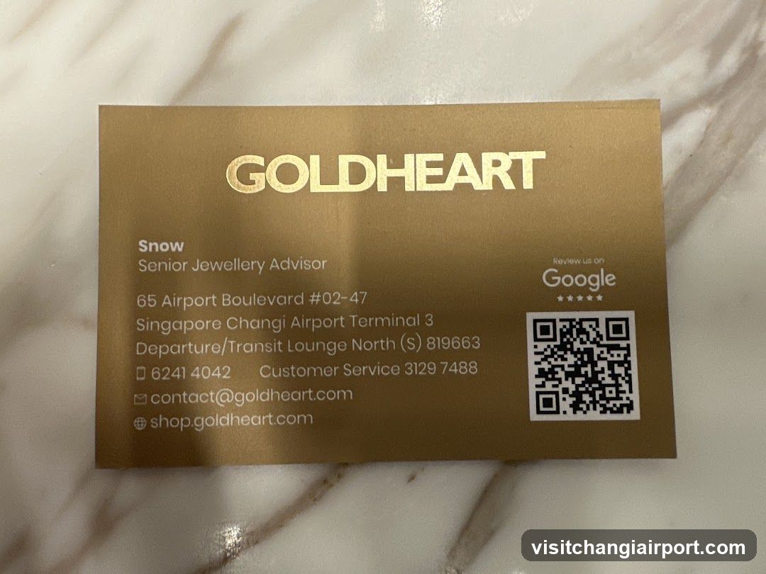 Goldheart Jewelry, Changi Airport Terminal 3 Departure Hall