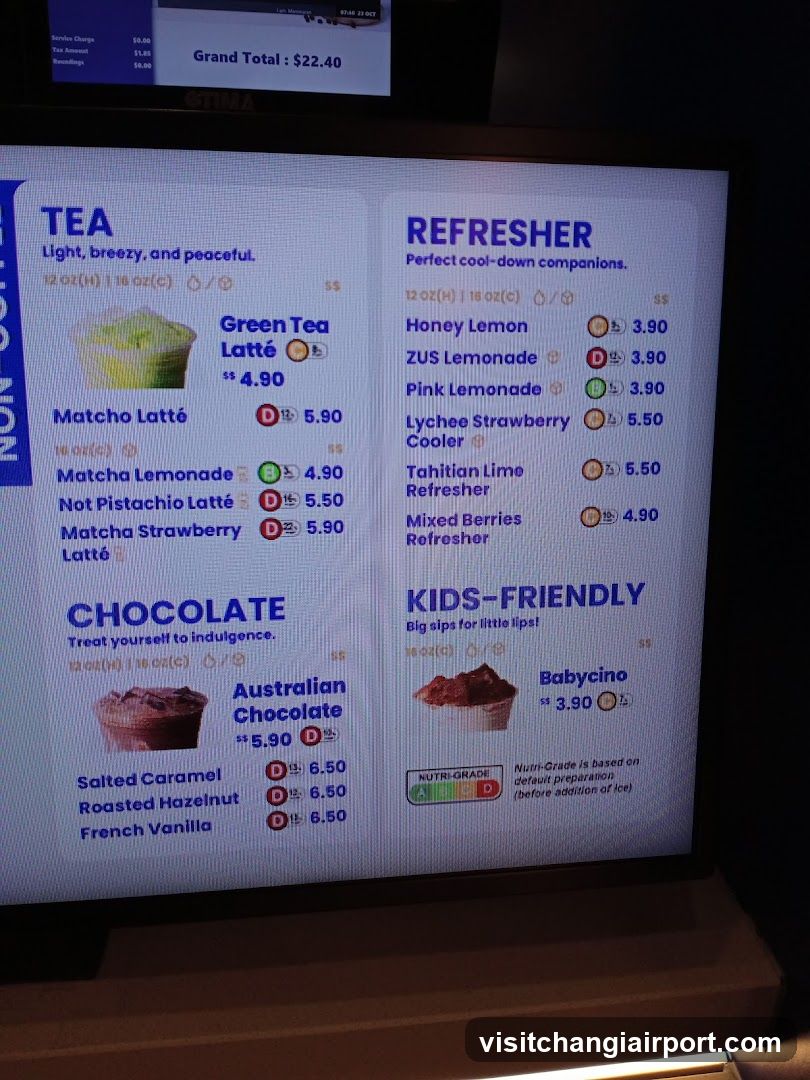 Smoothie Bar Menu Display
